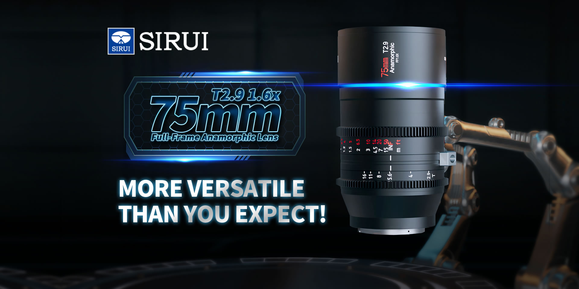 75mm T2.9 1.6x Full-Frame Anamorphic Lens