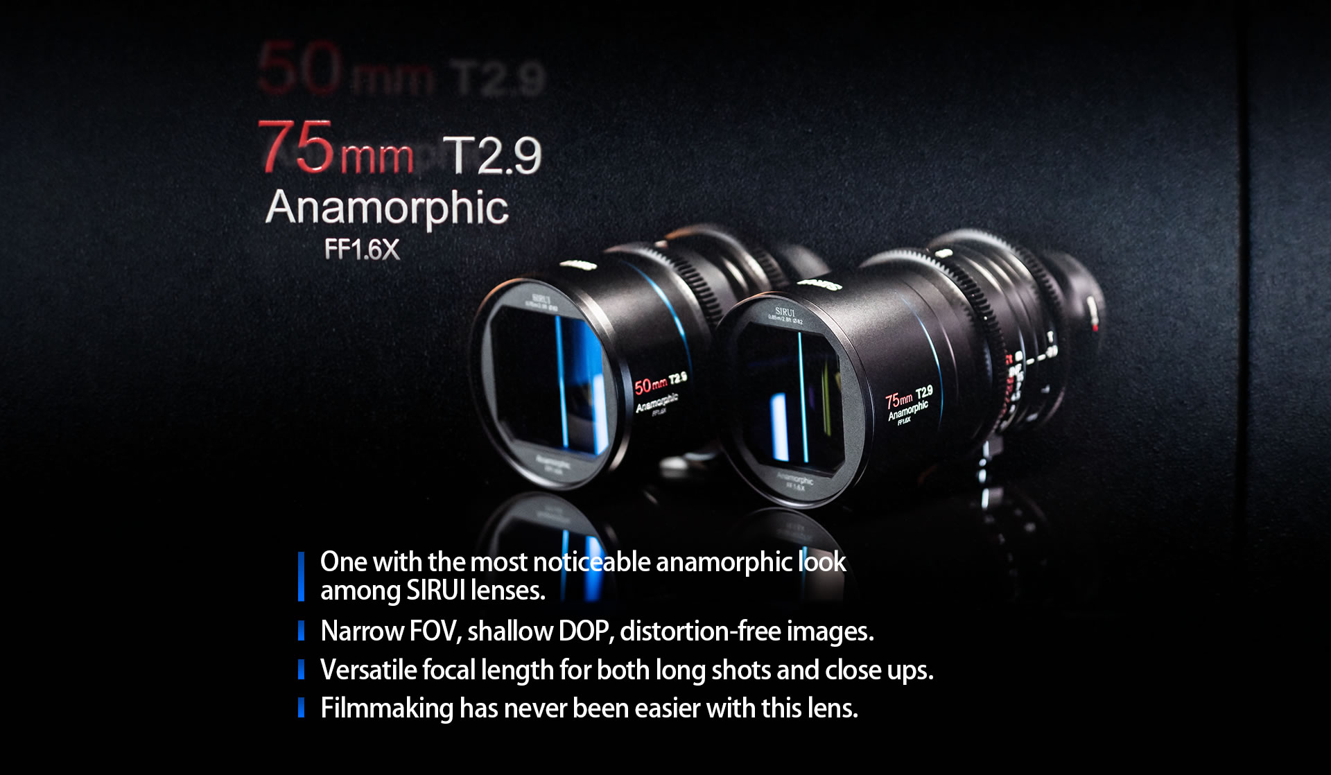 75mm T2.9 1.6x Full-Frame Anamorphic Lens